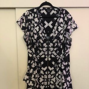 Zip front tunic dress